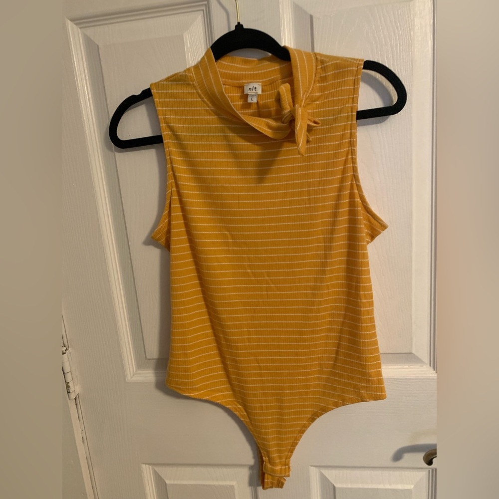Yellow & White Bodysuit